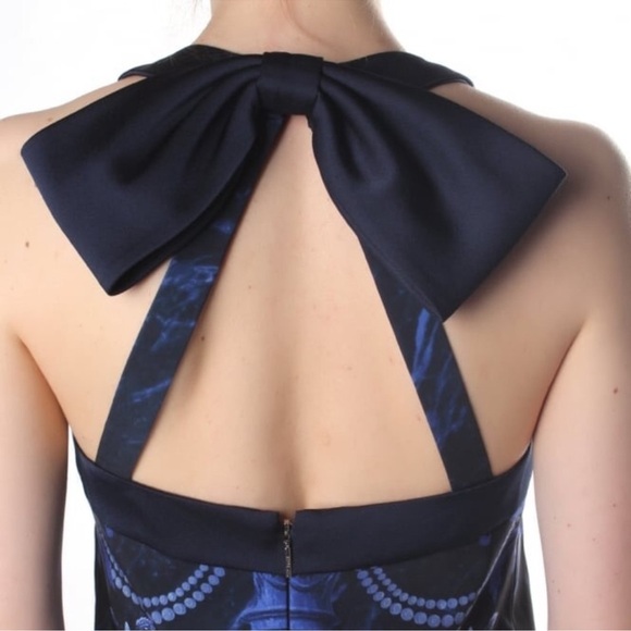 Ted Baker Molliat Blue Shift Dress with Bow Back - like new! - Picture 3 of 7